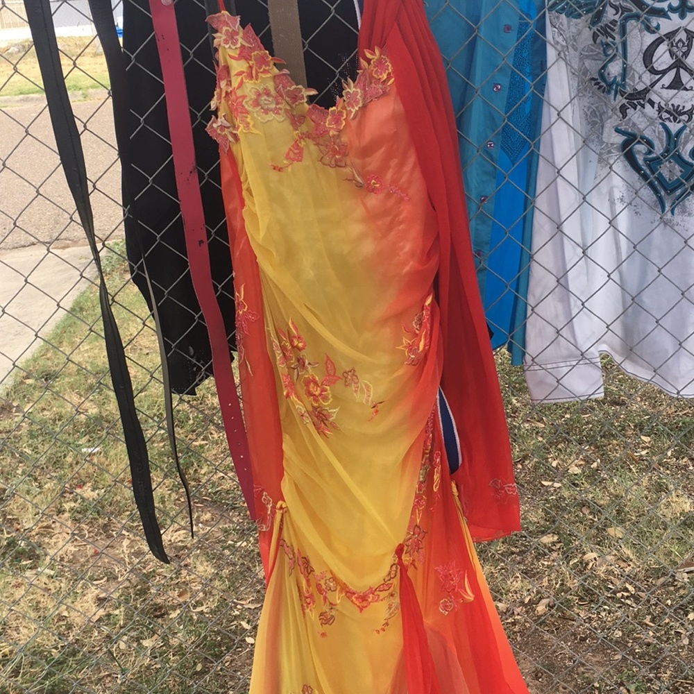 Prom dress red/orange/yellow